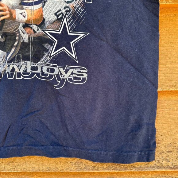 Vintage Sport Attack Dallas Cowboys Troy Aikman Kids X-Large Navy Graphic T-Shir - Picture 9 of 14